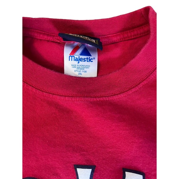 Vintage Cleveland Indians T Shirt Cooperstown Collection Men 2XL Majestic MLB - Picture 5 of 7